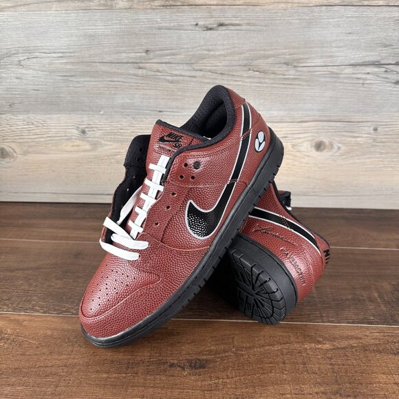 Nike x Limosine Skateboards SB Dunk Low Football Mens Size 10 Orange HJ4131 200 - Picture 1 of 9